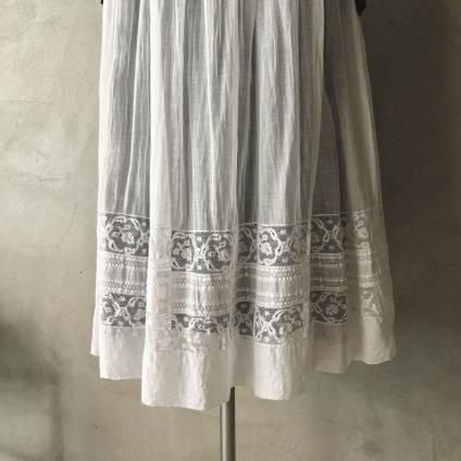 Antique Cotton Leavers Lace Skirtʥƥ åȥ С졼 ȡ