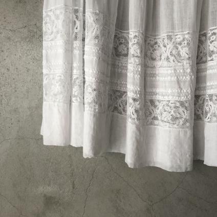 Antique Cotton Leavers Lace Skirt（アンティーク コットン