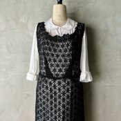 <img class='new_mark_img1' src='https://img.shop-pro.jp/img/new/icons13.gif' style='border:none;display:inline;margin:0px;padding:0px;width:auto;' />1950's French Chemical Lace Sleeveless Dress（1950's フランス ケミカルレース ノースリーブ ドレス）