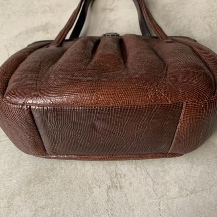 Vintage Brown Lizard Leather Bagʥơ ֥饦ꥶɳץХå