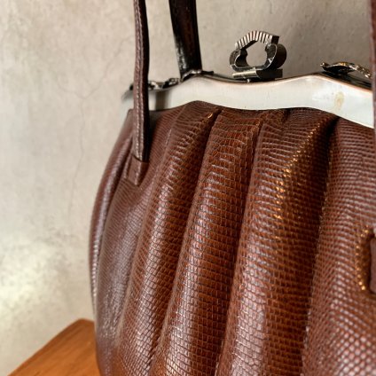 Vintage Brown Lizard Leather Bagʥơ ֥饦ꥶɳץХå