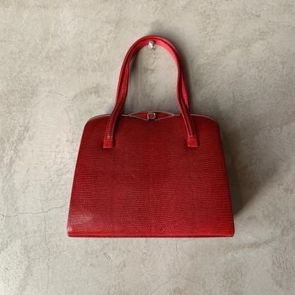 Vintage Red Lizard Leather Bag（ヴィンテージ レッドリザード革