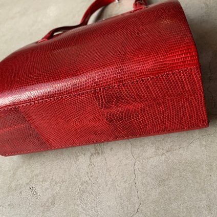 Vintage Red Lizard Leather Bagʥơ åɥꥶɳץХåˡ