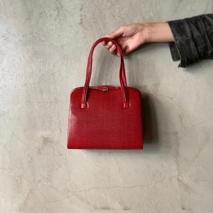 Vintage Red Lizard Leather Bag（ヴィンテージ レッドリザード革