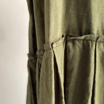 VINCENT JALBERT Pleats Dress - Embroidery - ʥ󥻥 ١ ɽ ץ꡼ĥɥ쥹Khaki