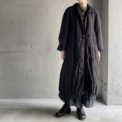 VINCENT JALBERT Quited Lace Collar Coat (󥻥 ١  졼顼  ) Black