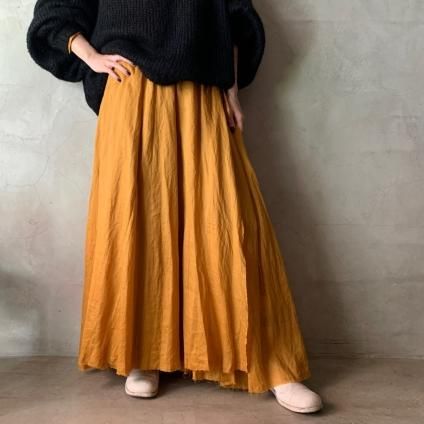 suzuki takayuki long skirt(スズキタカユキ ロングスカート)Saffron
