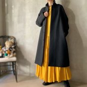 suzuki takayuki standing-collar coat（スズキタカユキ スタンディングカラーコート）Black