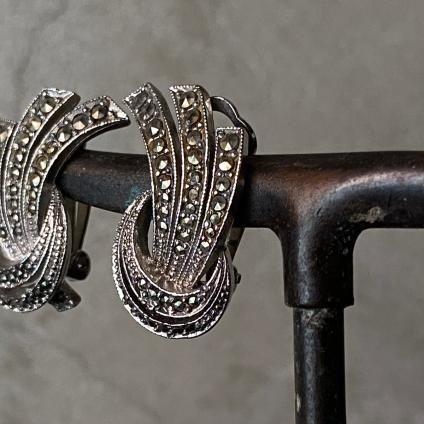 195060's Marcasite Metal Curved Earrings195060ǯ ޡ ᥿ ֥󥰡