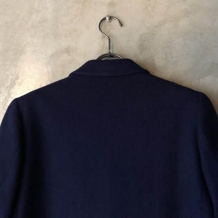 Vintage French Button Double Tailored Jacket Navyʥơ ե ܥ֥ ơ顼 㥱åȡ˥ͥӡ