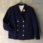 Vintage French Button Double Tailored Jacket Navy（ヴィンテージ フランス製 ボタンダブル テーラード ジャケット）ネイビー