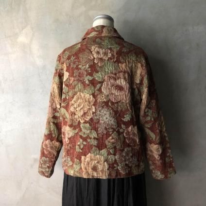 Vintage Gobelin Weave Floral Round Collar Jacketʥơ ֥󿥤  ݶ 㥱åȡ