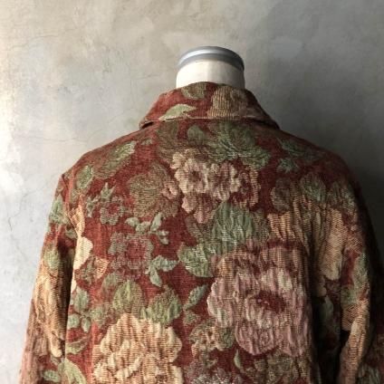 Vintage Gobelin Weave Floral Round Collar Jacketʥơ ֥󿥤  ݶ 㥱åȡ