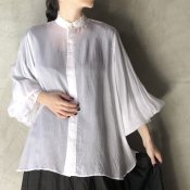 suzuki takayuki bishp-sleeve blouse（スズキタカユキ ビショップスリーブブラウス ）White