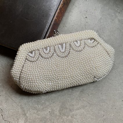 Vintage Pearl Beads Clutch Bag （ヴィンテージ パールビーズ刺繍