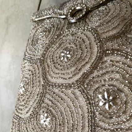 Vintage Beads Embroidery Ripple Pattern Chain Shoulder Bag Vintage Beads Embroidery Ripple Pattern Chain Shoulder Bag
