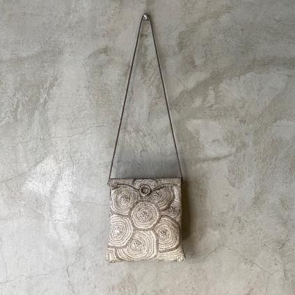 Vintage Beads Embroidery Ripple Pattern Chain Shoulder Bag Vintage Beads Embroidery Ripple Pattern Chain Shoulder Bag