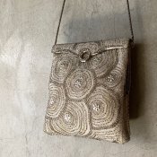 Vintage Beads Embroidery Ripple Pattern Chain Shoulder Bag（ヴィンテージ ビーズ刺繍 波紋模様 チェーンショルダーバッグ）