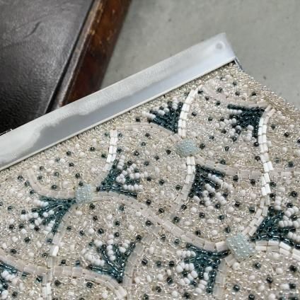 Vintage White Beads Clutch Bagʥơ ޥ ӡåХå