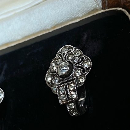 1920-30's Silver Crystal Glass  Earrings1920-30ǯ С ꥹ륬饹 󥰡