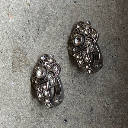 1920-30's Silver Crystal Glass  Earrings1920-30ǯ С ꥹ륬饹 󥰡