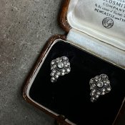 1920-30's Silver Crystal Glass  Earrings（1920-30年代 シルバー クリスタルガラス イヤリング）