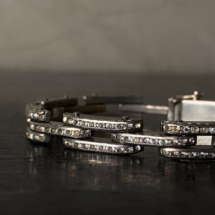 1920-30's Metal Glass Channel Set Bracelet1920-30ǯ ᥿ 饹 ͥ륻å ֥쥹åȡ