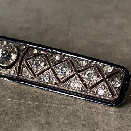 1910-20's Knoll & Pregizer Silver Enamel Glass Brooch 1910-20ǯ Υ & ץ쥮ĥ С ʥ 饹 ֥