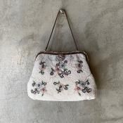 Vintage French Petite Floral Beads Embroidery Bagʥơ ե  ӡɽХå