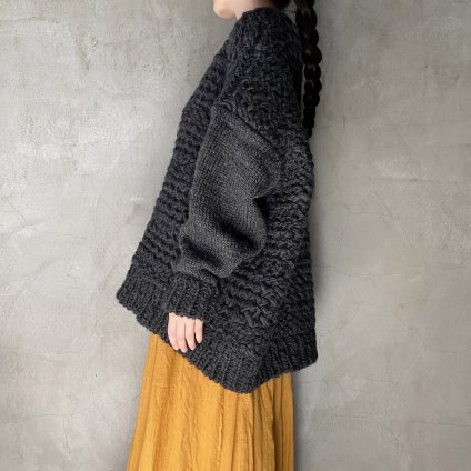 suzuki takayuki hand-knitted sweaterʥ業 ϥɥ˥åȥCharcoal