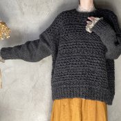 suzuki takayuki hand-knitted sweaterʥ業 ϥɥ˥åȥCharcoal