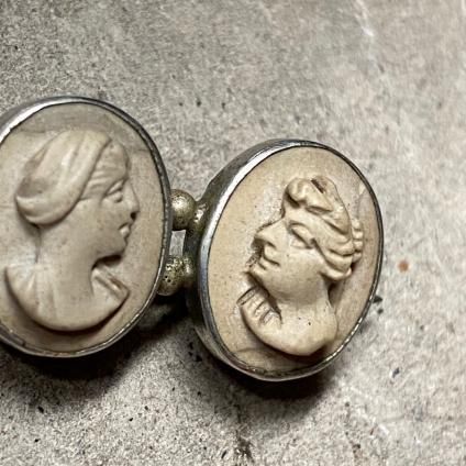 Victorian Silver Lava Stone Cameo Brooch ʥȥꥢ С 顼ȡ󥫥ᥪ ֥