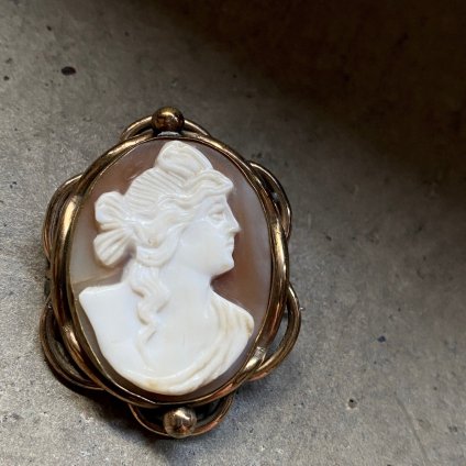 Victorian Rolled Gold Shell Cameo Brooch ʥȥꥢ ĥ 륫ᥪ ֥