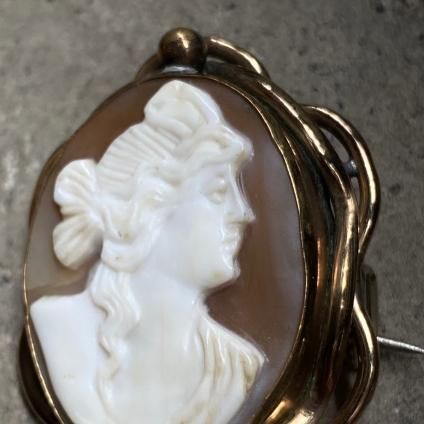 Victorian Rolled Gold Shell Cameo Brooch ʥȥꥢ ĥ 륫ᥪ ֥