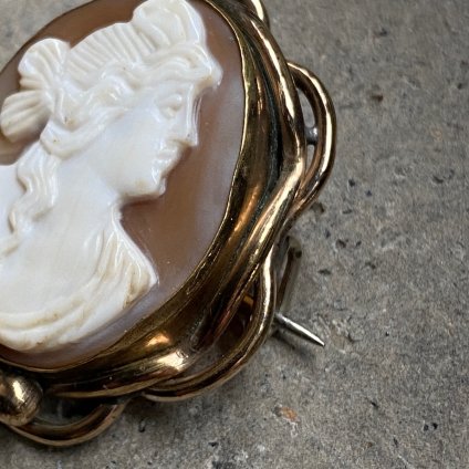 Victorian Rolled Gold Shell Cameo Brooch ʥȥꥢ ĥ 륫ᥪ ֥