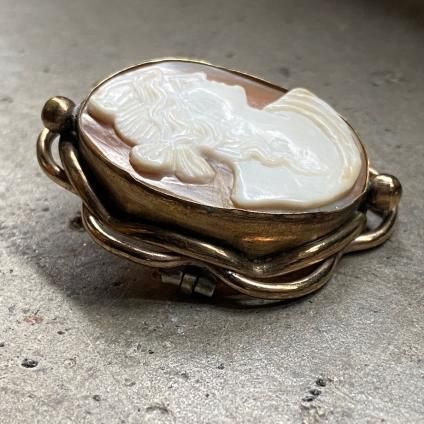 Victorian Rolled Gold Shell Cameo Brooch ʥȥꥢ ĥ 륫ᥪ ֥