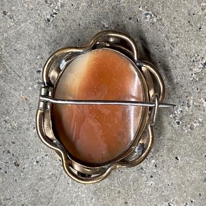 Victorian Rolled Gold Shell Cameo Brooch (ヴィクトリアン 金 Victorian Rolled Gold Shell Cameo Brooch (ヴィクトリアン 金