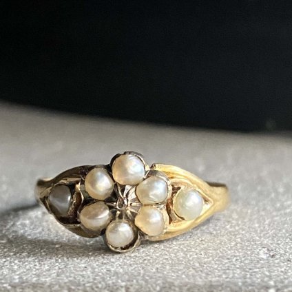 Victorian 9YG Diamond Pearl Ringʥȥꥢ  ѡ 󥰡