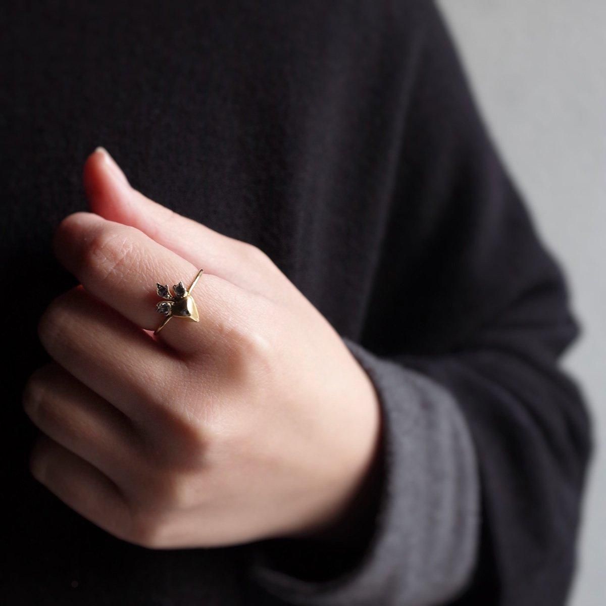 Early Vic. 7KYG Diamond Crowned Heart Ringʥȥꥢ 7KYG  饦 ϡ 󥰡