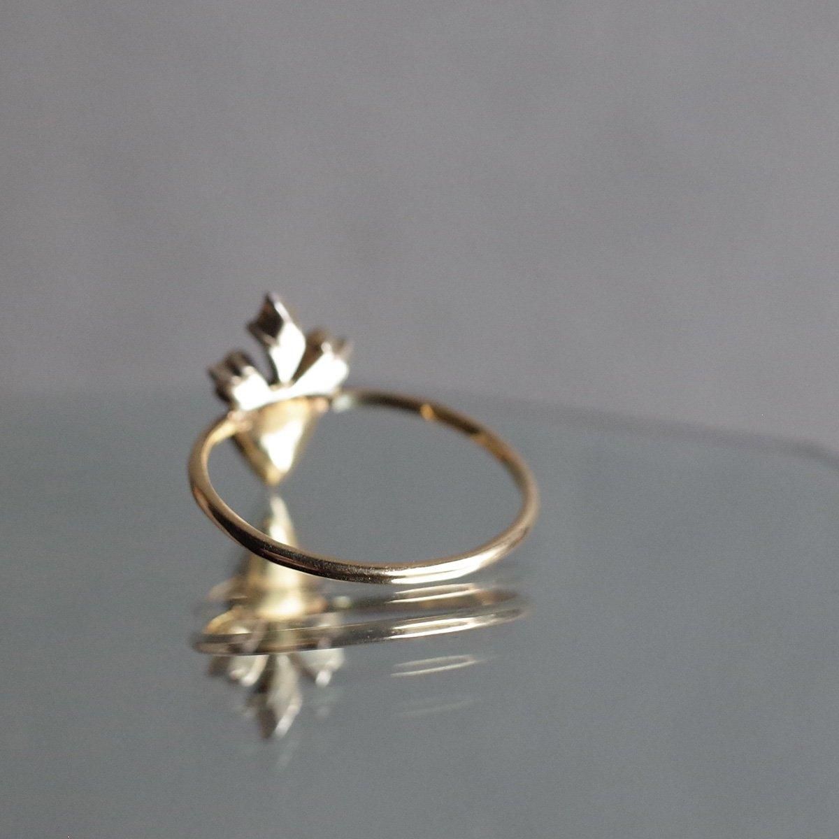 Early Vic. 7KYG Diamond Crowned Heart Ringʥȥꥢ 7KYG  饦 ϡ 󥰡