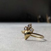 Early Vic. 7KYG Diamond Crowned Heart Ring（ヴィクトリア時代初期 7KYG ダイヤモンド クラウン ハート リング）