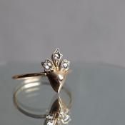 Early Vic. 7KYG Diamond Crowned Heart Ringʥȥꥢ 7KYG  饦 ϡ 󥰡