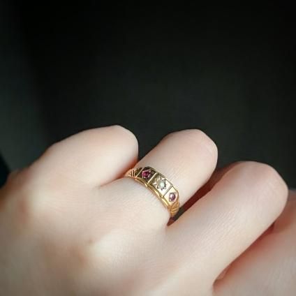c.1897 - c.1898 15KRG Pearl Ruby Gypsy Ring1897ǯ - 1898ǯ 15KRG ѡ ӡ ץ 󥰡
