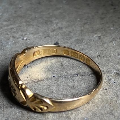 独特な店 c.1903 18KYG 金 18KYG Ring（1903年製 Gypsy Diamond Triple その他