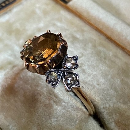  Victorian Topaz Rose Cut Diamond Ringʥȥꥢ ȥѡ åȥ 󥰡