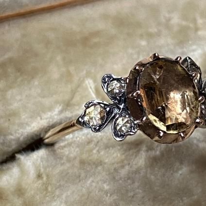  Victorian Topaz Rose Cut Diamond Ringʥȥꥢ ȥѡ åȥ 󥰡