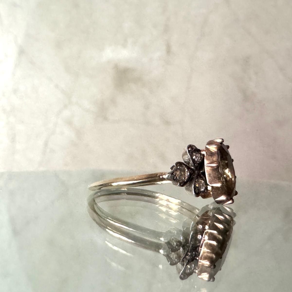 Victorian Topaz Rose Cut Diamond Ring(ヴィクトリアン Victorian Topaz Rose Cut Diamond Ring(ヴィクトリアン
