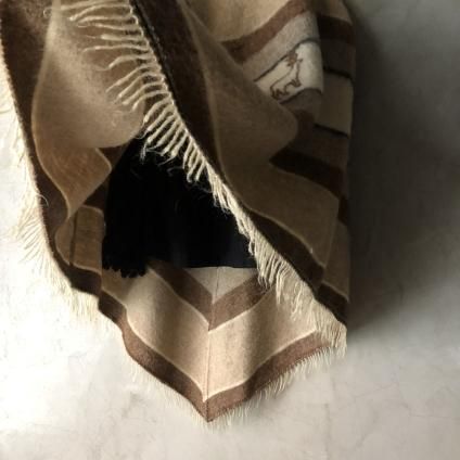 1970's France Deer Design Wool Capeʥե  륱ס