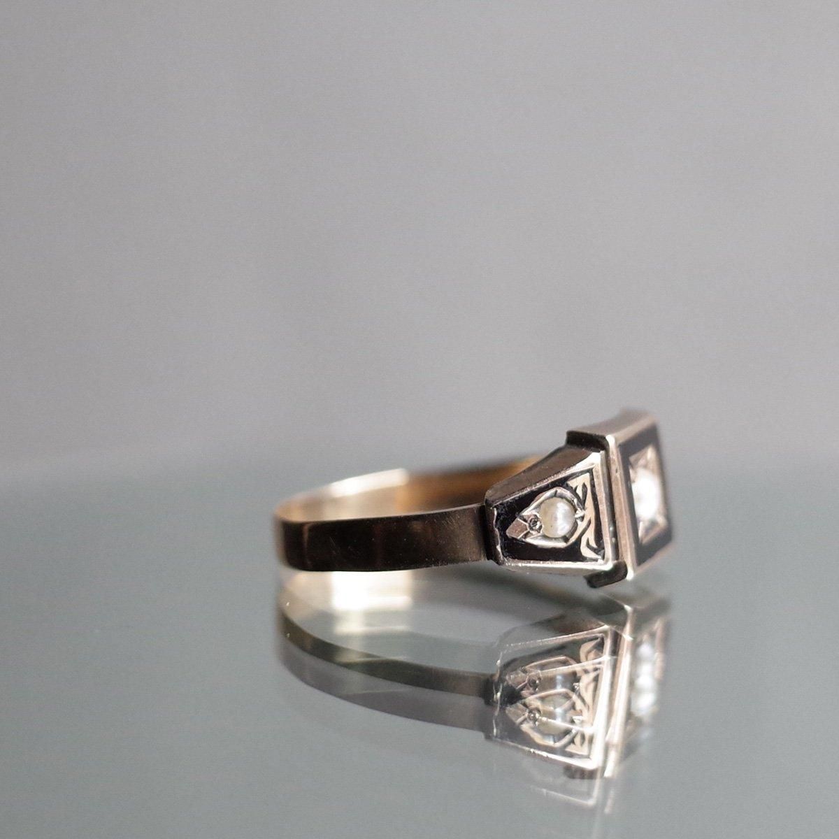 ȥꥢ 6 ʥ ѡ 󥰡Victorian 6K Enamel Pearl Ring