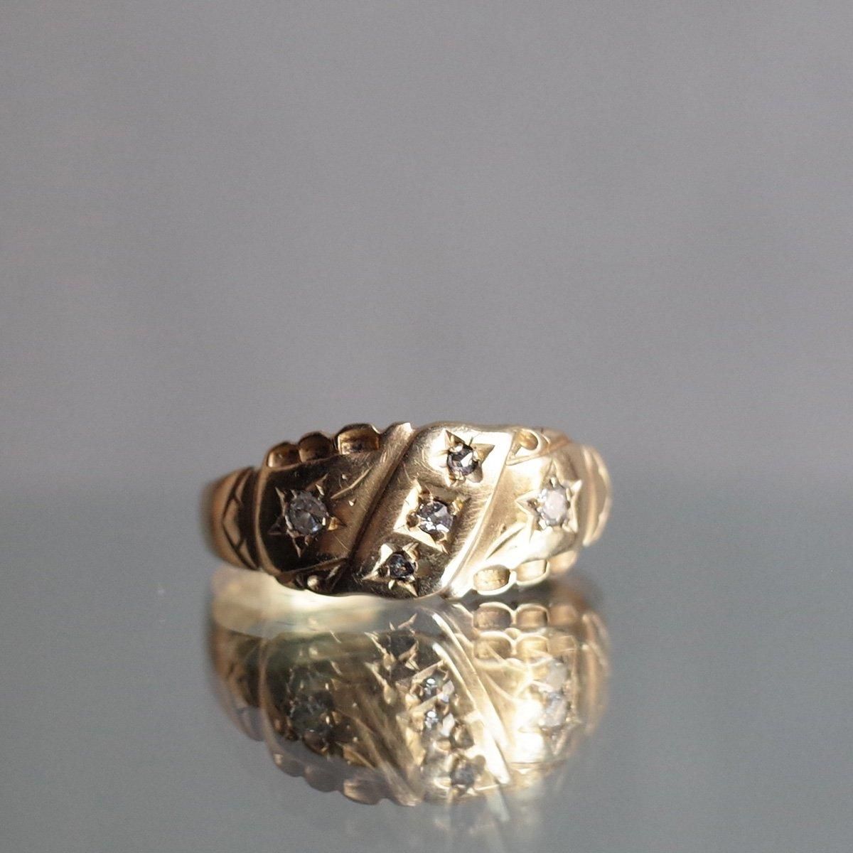 c.1902 - 1903 18K Diamond Glass Ring1902ǯ - 1903ǯ 18K  饹 󥰡